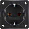 Gniazdo SCHUKO czarny BERKER Integro Flow