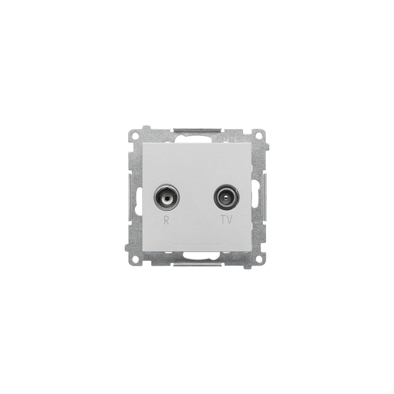 Gniazdo antenowe R-TV zakończeniowe 10 dB do gniazd przelotowych (moduł) aluminium mat Kontakt Simon 55