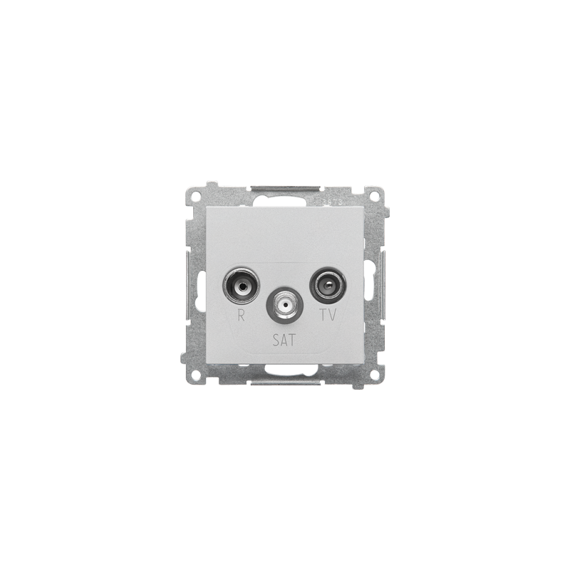 Gniazdo antenowe R-TV-SAT końcowe/zakończeniowe (moduł) aluminium mat Kontakt Simon 55