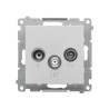 Gniazdo antenowe R-TV-SAT końcowe/zakończeniowe (moduł) aluminium mat Kontakt Simon 55