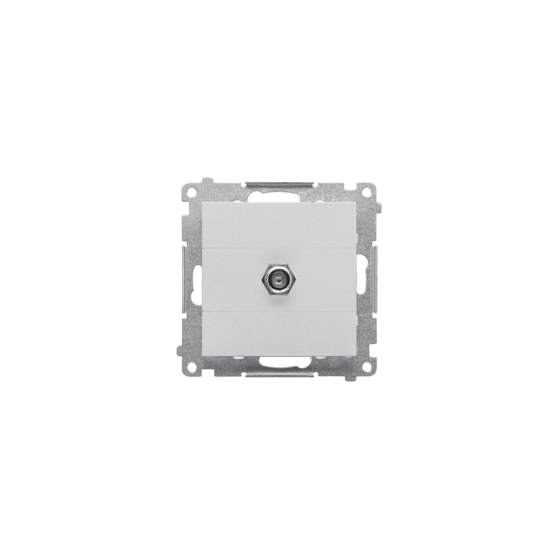 Gniazdo antenowe typu F pojedyncze (moduł) aluminium mat Kontakt Simon 55