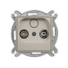 Mechanizm gniazda abonenckiego RTV przelotowego 9dB taupe Karlik ICON