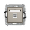 Mechanizm gniazda antenowego pojedynczego typu F (SAT) niklowany taupe Karlik ICON