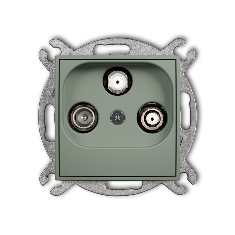 Mechanizm gniazda abonenckiego 2 wyjścia SAT + TV szałwiowy Karlik ICON