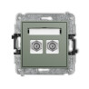 Mechanizm gniazda antenowego podwójnego typu F (SAT) niklowany szałwiowy Karlik ICON