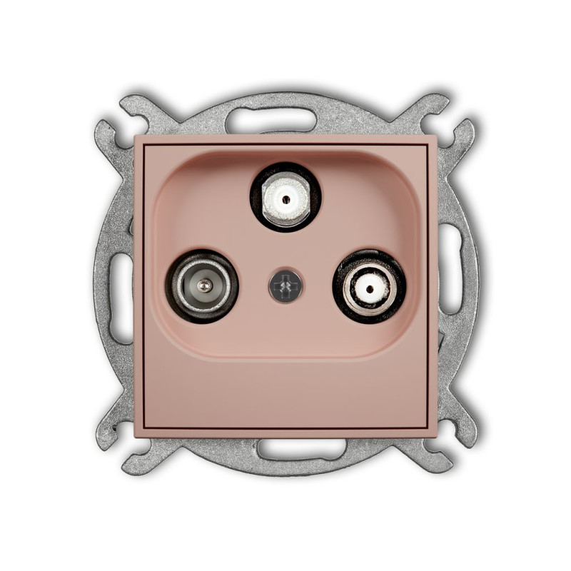 Mechanizm gniazda abonenckiego 2 wyjścia SAT + TV łososiowy Karlik ICON
