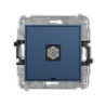 Mechanizm gniazda antenowego pojedynczego typu F (SAT) niklowany, bez pola opisowego navy blue Karlik ICON