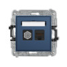 Mechanizm gniazda antenowego poj. typu F (SAT) + gniazda komputerowego pojedynczego, kat. 5e, 8-stykowy navy blue Karlik ICON
