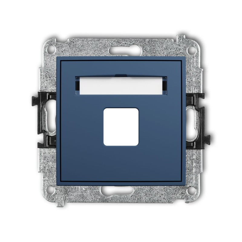 Mechanizm gniazda multimedialnego pojednczego bez modułu (standard Keystone) navy blue Karlik ICON