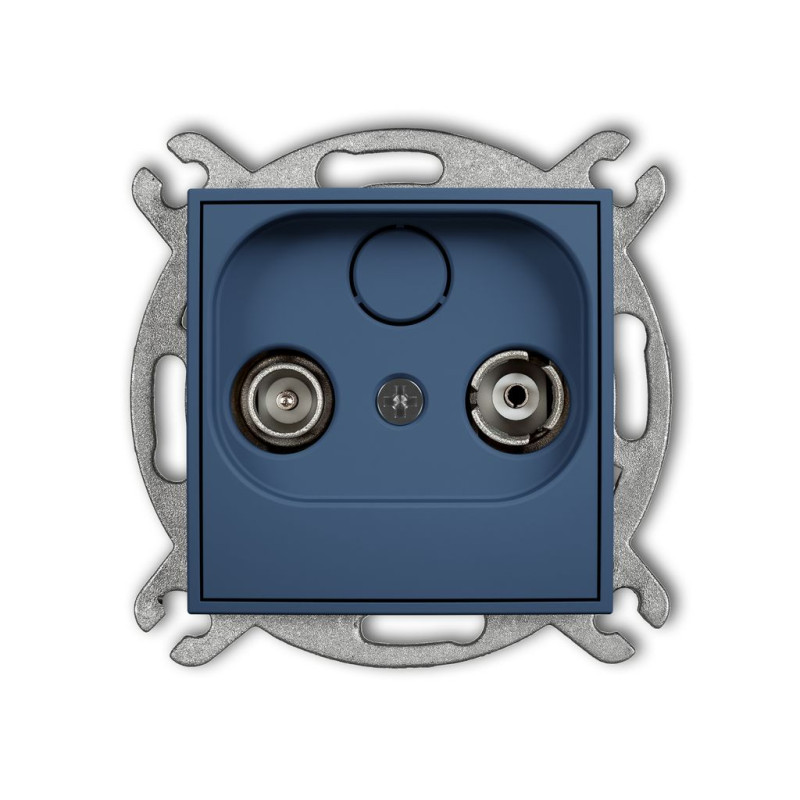 Mechanizm gniazda abonenckiego RTV końcowego w szeregu gniazd przelotowych 6dB navy blue Karlik MINI