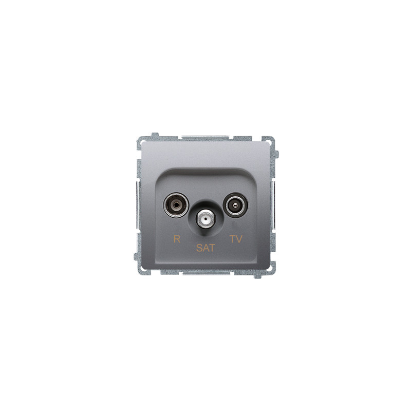 Gniazdo RTVSAT X1 końcowe 1DB stal inox KONTAKT SIMON BASIC