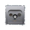Gniazdo RTVSAT X1 końcowe 1DB stal inox KONTAKT SIMON BASIC