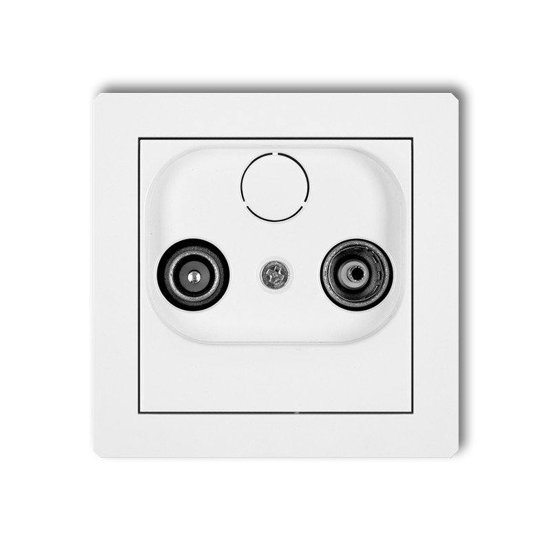 Gniazdo antenowe RTV końcowe 2dB biały KARLIK DECO