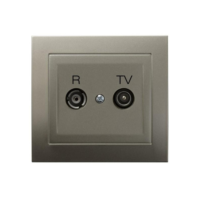 Gniazdo antenowe RTV końcowe satyna light OSPEL KIER