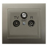 Gniazdo antenowe RTV-SAT satyna light OSPEL KIER