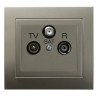 Gniazdo antenowe RTV-SAT satyna light OSPEL KIER