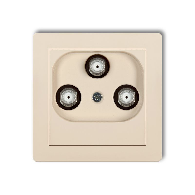 Gniazdo antenowe 3F DATA Vectra beżowy KARLIK DECO