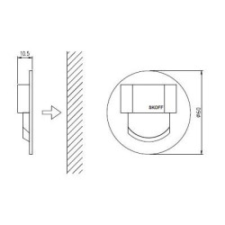 Oprawa schodowa RUEDA mini stick LED 6500K Aluminium 10V IP66 Skoff