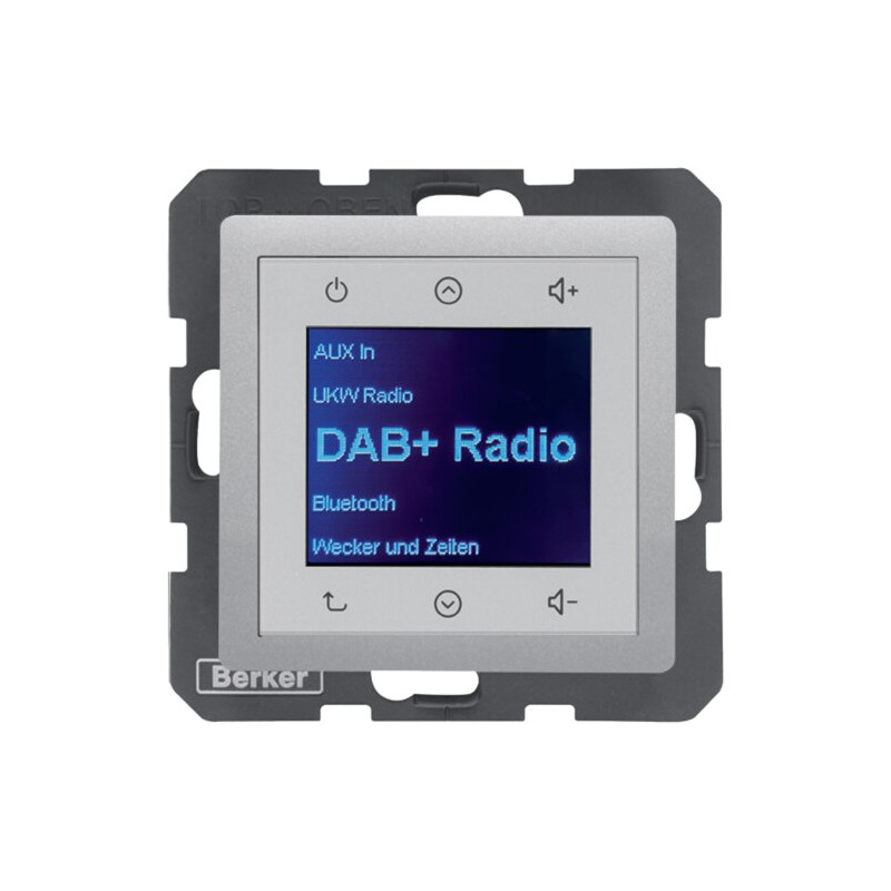 Radio Touch DAB+ / Bluetooth aluminium Berker Q.1 /Q.3 /Q.7