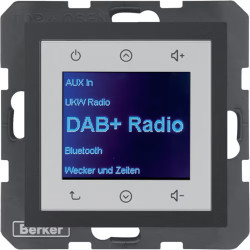 Radio Touch DAB+ antracyt Berker B.KWADRAT / B.3 / B.7