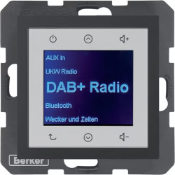 Radio Touch DAB+ / Bluetooth antracyt Berker B.KWADRAT / B.3 / B.7