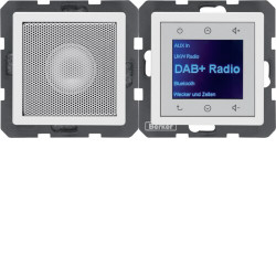 Radio Touch DAB+ / Bluetooth z głośnikiem biały Berker Q.1 /Q.3 /Q.7