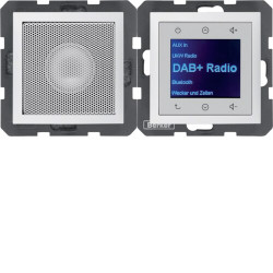 Radio Touch DAB+ / Bluetooth z głośnikiem biały Berker B.KWADRAT / B.3 / B.7