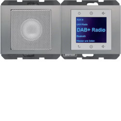 Radio Touch DAB+ z głośnikiem stal szlachetna Berker K.1 / K.5