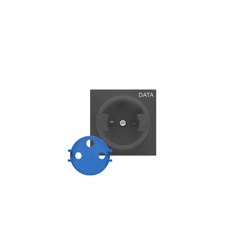 Pokrywa gniazda wtyczkowego pojedynczego z kluczem DATA do: SGZ1CM/ SGZ1M grafitowy mat Kontakt Simon 55