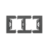 Puszka natynkowa podwójna do ramek LINE/DUO grafitowy mat Kontakt Simon 55