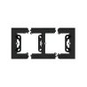 Puszka natynkowa podwójna do ramek LINE/DUO czarny mat Kontakt Simon 55