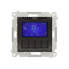 Termostat programowalny z wyświetlaczem z wew/zewn czujnikiem temperatury bez sondy (moduł) antracyt Kontakt Simon 54