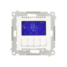 Termostat programowalny z wyświetlaczem z wew/zewn czujnikiem temperatury bez sondy (moduł) biały Kontakt Simon 54