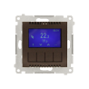 Termostat programowalny z wyświetlaczem z wew/zewn czujnikiem temperatury bez sondy (moduł) brąz mat Kontakt Simon 54