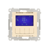 Termostat programowalny z wyświetlaczem z wew/zewn czujnikiem temperatury bez sondy (moduł) krem Kontakt Simon 54