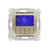 Termostat programowalny z wyświetlaczem z wew/zewn czujnikiem temperatury bez sondy (moduł) złoty mat Kontakt Simon 54