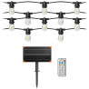 Girlanda solarna 20 m (20 opraw + 20 żarówek LED) 0,1W E27, 3000K, pilot + 1 żarówka gratis ORNO