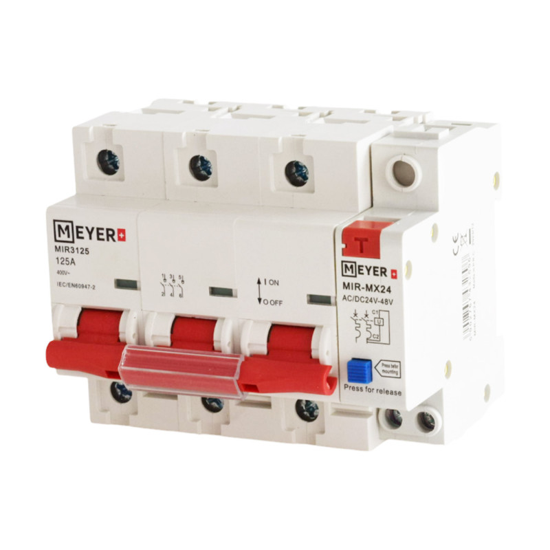 Rozłącznik MIR 125A 3P z wyzwalaczem  24VDC 70mm2 Meyer
