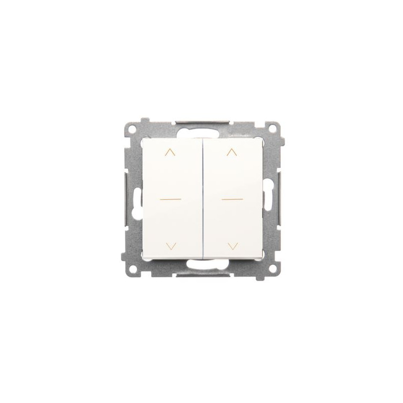 Łącznik roletowy podwójny trójpozycyjny 1-0-2 biały Kontakt Simon 54