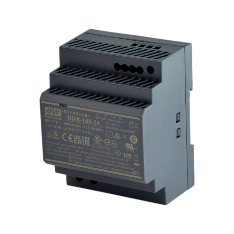 Zasilacz impulsowy HDR 100-24 100W (230/24V 3,83A) DIN/TH35