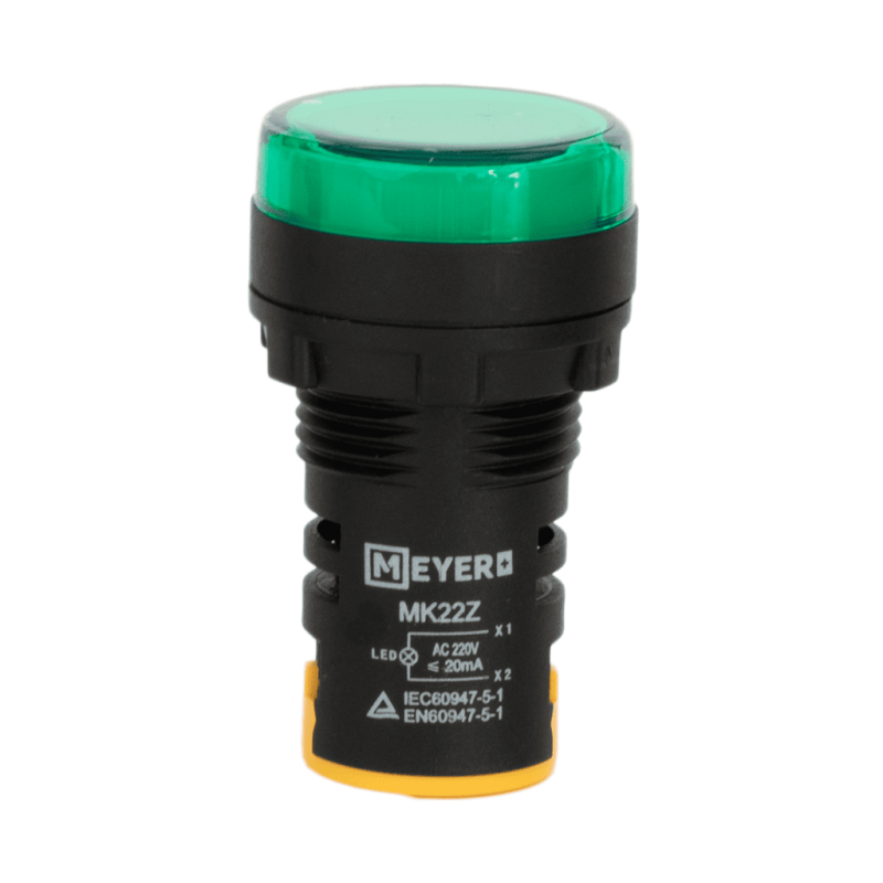 Lampka kontrolna sterownicza zielona 22mm