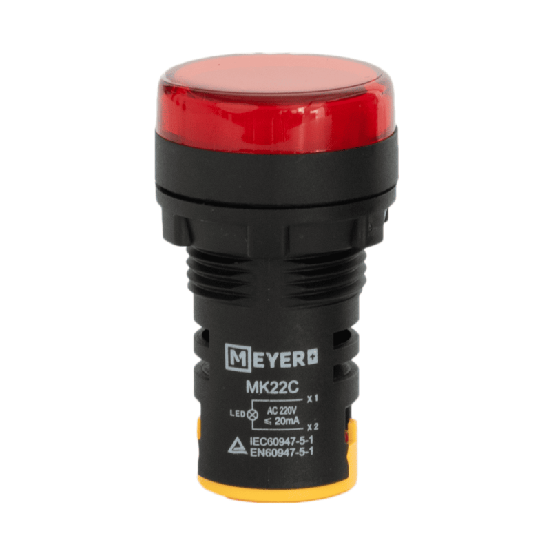 Lampka kontrolna sterownicza czerwona 22mm