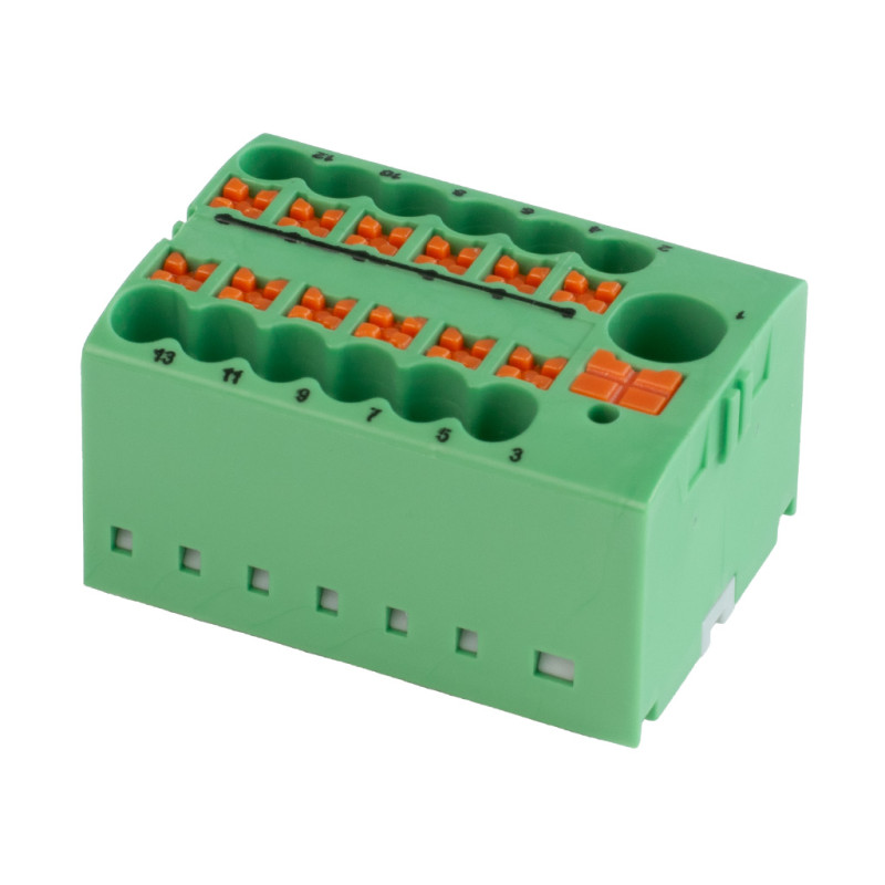 Złączka Push-in JUT 10.1/4.12 (1x10mm+12x4mm) JUT612GR 32A zielony  