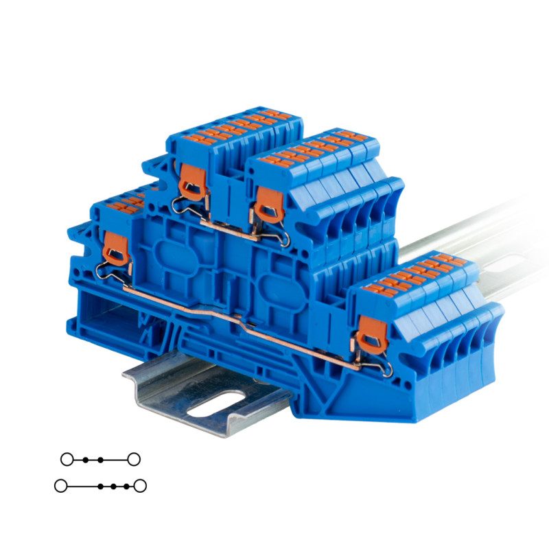 Złączka Push-In JPTV 4.2/4.2 2x(2x4mm2) JPTTBV-BU 26A niebieski 