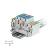 Złączka Push-In JPTV 4.2/4.2 2x(2x4mm2) PE/N JPTTB-PE/N 26A szary 
