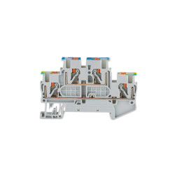 Złączka Push-In JPTV 4.2/4.2 2x(2x4mm2) PE/N JPTTB-PE/N 26A szary 