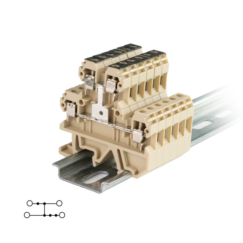 Złączka szynowa SAK 4.4 (4x4mm2) 4QV 32A beż 