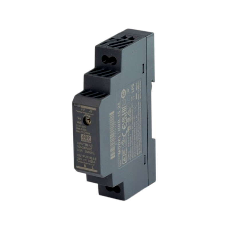 Zasilacz impulsowy HDR  15-24 15W (230/24V 0,63A) DIN/TH35