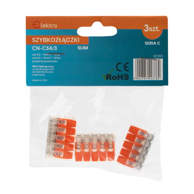 Szybkozłączka CN-C slim 5x0,5-4mm drut/linka (opk. 3szt)