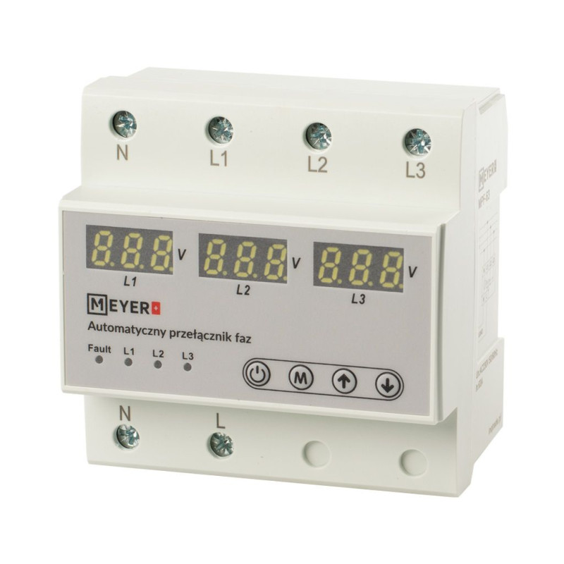Przełącznik faz MPF-63 63A automatyczny LCD